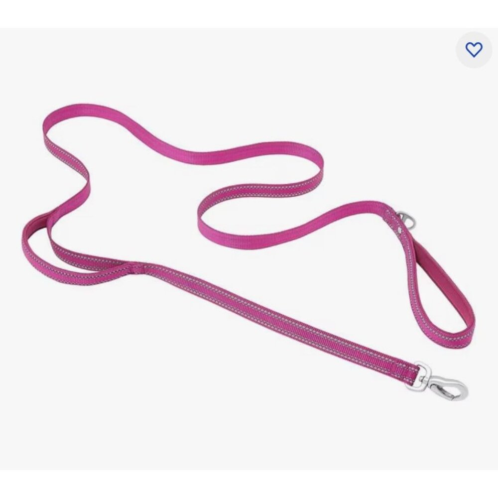 NEW Frisco 6ft Dog Leash Nylon Reflective Comfort Padded Handles Purple 1" Width